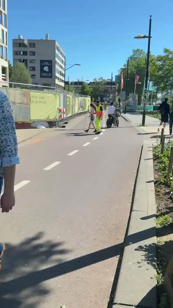 Aandacht bij het fietspad